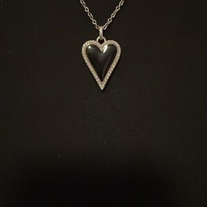 Brighton onyx heart necklace